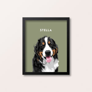 Framed Custom Pet Portrait