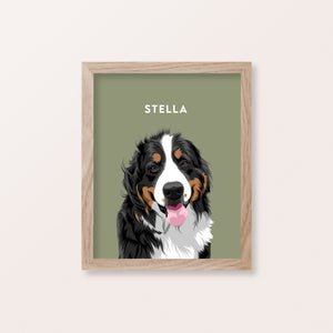 Framed Custom Pet Portrait
