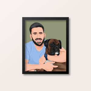 Human & Pet Custom Portrait