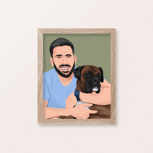 Human & Pet Custom Portrait