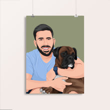 Load image into Gallery viewer, Human &amp; Pet Custom Portrait
